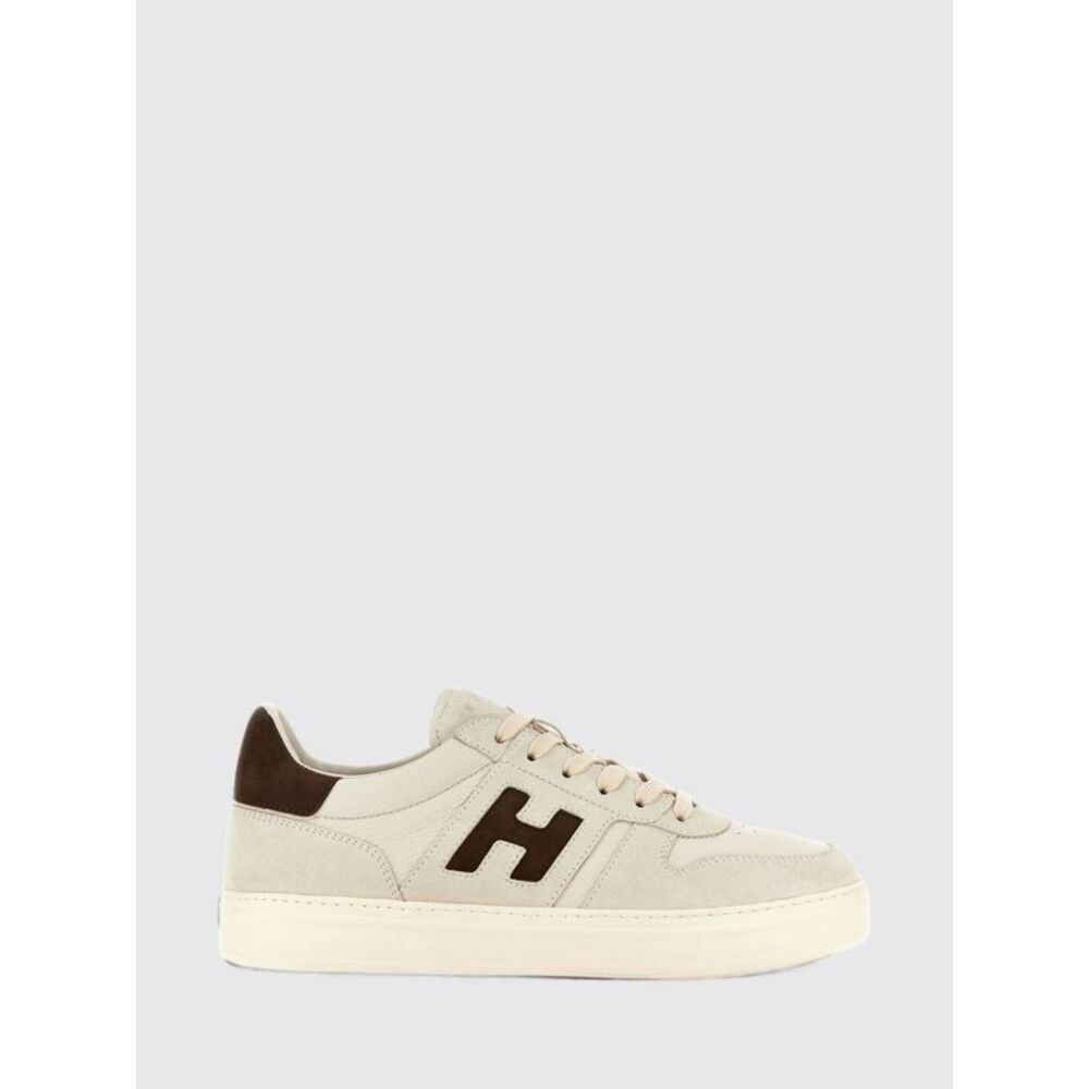 Hogan Men H668 Leather Trainers Hogan With Side H Logo And Perforated Toe